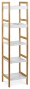 Raft din bambus 5 rafturi, 128 cm