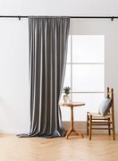 Draperie opaca gri deschis VELVET 140x250 cm Agățat: Rejansa