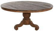 Masă dining rotundă din lemn de tec reciclat, Ø160 cm, „Komodo”