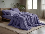 Lenjerie de pat MUSSARI muselin, mov deschis. Dimensiune lenjerie de pat: 70 x 90 cm | 140 x 200 cm