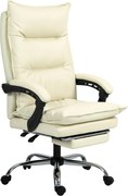 Vinsetto Fotoliu Birou Negru – Rabatabil, Suport Picioare & Ergonomic | Aosom Romania
