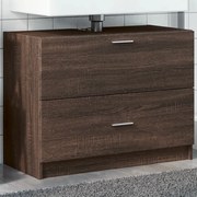 vidaXL Dulap de chiuvetă, stejar maro, 78x37x59 cm, lemn prelucrat