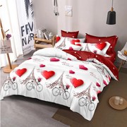 Lenjerie de pat 2 persoane, bumbac finet, 6 piese, 2 fete, SP23