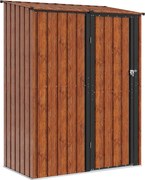 vidaXL Magazii pentru grădină Maro 153,5 x 86 x 200 cm Metal