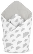 Păturică de înfășat Bellatex Clouds gri , 75x 75 cm