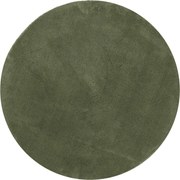 vidaXL Covor HUARTE, fir scurt, moale și lavabil, verde pădure Ø 100cm