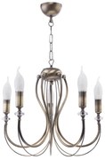 Jupiter 1634 - Lustră pe lanț MELANI 5xE14/40W/230V alamă patină