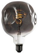 Bec LED E27 dimabil cu filament spiralat G125 argintiu oglindă 4W 75 lm 1800K