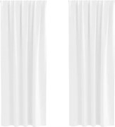 vidaXL Perdele Opaque cu Inel 2 pcs Alb pur 225 x 140 cm Poliester