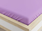 Cearsaf din microfibra cu elastic, culoare lila, 90 x 200 cm