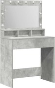 vidaXL Masă de Machiaj Gri din beton 75,5 x 41 x 135 cm Lemn compozit