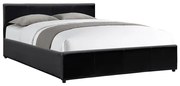 Pat Delirium 120x200 Cm Cu Lada Depozitare Tapiterie Piele Ecologica Neagra