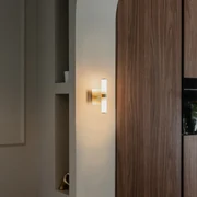 Lampă de perete inteligentă pentru baie, aurie, IP44, cu 2 lumini, incluzând 2 Wifi G9 - Bath