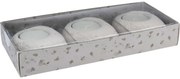 Set suporturi de lumânare din beton Stone crem, 8,5 x 3,5 x 7 cm, 3 buc.