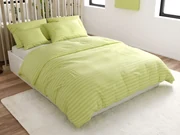 Lenjerie de pat din microfibra pentru hotel JASMINE fistic - dunga 2 cm Dimensiune lenjerie de pat: 70 x 90 cm | 140 x 200 cm