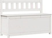 vidaXL Bancă, alb, 110x41x76,5 cm, lemn masiv de pin