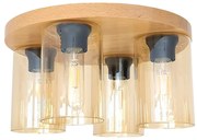 Plafoniera clasica fabricata manual SIENA YELLOW