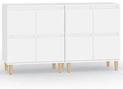 vidaXL Dulapuri, 2 buc, alb, 60x35x70 cm, lemn prelucrat