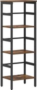 vidaXL Raft pentru cărți Stejar fumuriu 40 x 29,5 x 115 cm