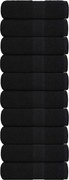 vidaXL Prosoape de oaspeți, FROGN, 10 buc., negru, 30x50 cm, 360 g/m²