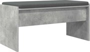 vidaXL Bancă pentru hol cu pernă Gri din beton 83 x 38 x 40 cm