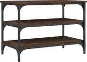 vidaXL Bancă de pantofi, stejar maro, 70x38,5x49 cm, lemn prelucrat