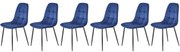 Set 6 scaune K417 velvet bleumarin