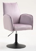 HR280N Scaun Mov din Catifea cu Bază Neagră