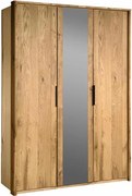Dulap lemn masiv natur Siena Stejar, 222 × 155 × 64 cm
