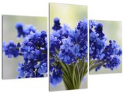 Tablou buchet cu flori albastre (90x60 cm)