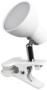 Veioza, lampa de birou cu clema design modern Noah alb
