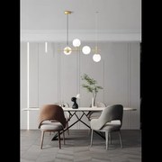 Lustra LED cu 4 Glob Alb Mat Becuri Elit'S