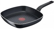Tigaie grill Tefal B5674053, 26 cm, Acoperire titan, Fund DIFUSSION, Thermo-Signal, Thermo-Spot, Negru