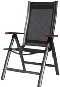 Scaun de grădină - reglabil ASS COMFORT - antracit + negru