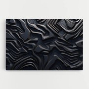 Tablou Canvas, 30x40cm, Dormitor si Living, Abstracte, Iluzii optice, Black 3d Lines