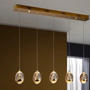 Lustra LED dimabila cu telecomanda ROCIO, auriu SV-783627D