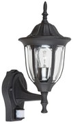 Rabalux 7837 - Aplică perete exterior cu senzor MILANO 1xE27/60W/230V IP43 negru