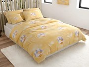 Lenjerie de pat din microfibra galbena TREES AND ORNAMENT Dimensiune lenjerie de pat: 70 x 90 cm | 140 x 200 cm