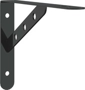 vidaXL Suporturi rafturi 4 buc. 23,5x2,5x15,5 cm negru oțel inoxidabil