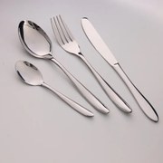 Set 24 de tacamuri OEM GS-101331S2, Pentru 6 persoane, Lustruire oglinda, Cutie, Otel inoxidabil 410, argintiu metalizat