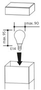 Lampă de exterior cu senzor și priză GARD 1xE14/60W IP44