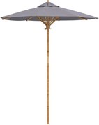 vidaXL Parasol de Grădină Gri închis Ø 270 x 260 cm Bambus