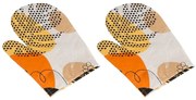 Mănușă de bucătărie Bellatex Pietre portocaliu, 28 x 18 cm, 2 buc