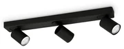 Plafoniera cu 3 spoturi directionabile RUDY PL3 NERO 229058 IDL