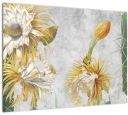 Tablou - Cactuși înfloriți, vintage (70x50 cm)