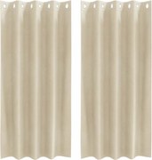vidaXL Perdele opace 2 pcs Crem 140 x 175 cm Catifea