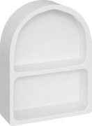 Dulap de perete semicircular, alb, SOLEYA, 45 x 35 cm