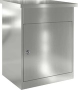 vidaXL Cutie pentru colet Negru 47.5 x 38 x 59 cm Oțel Galvanizat