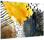 Tablou pe sticlă - Acuarelă abstractă (70x50 cm)