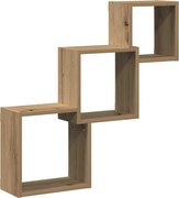 vidaXL Rafturi cub perete stejar artizanal 68x15x68 cm, lemn prelucrat